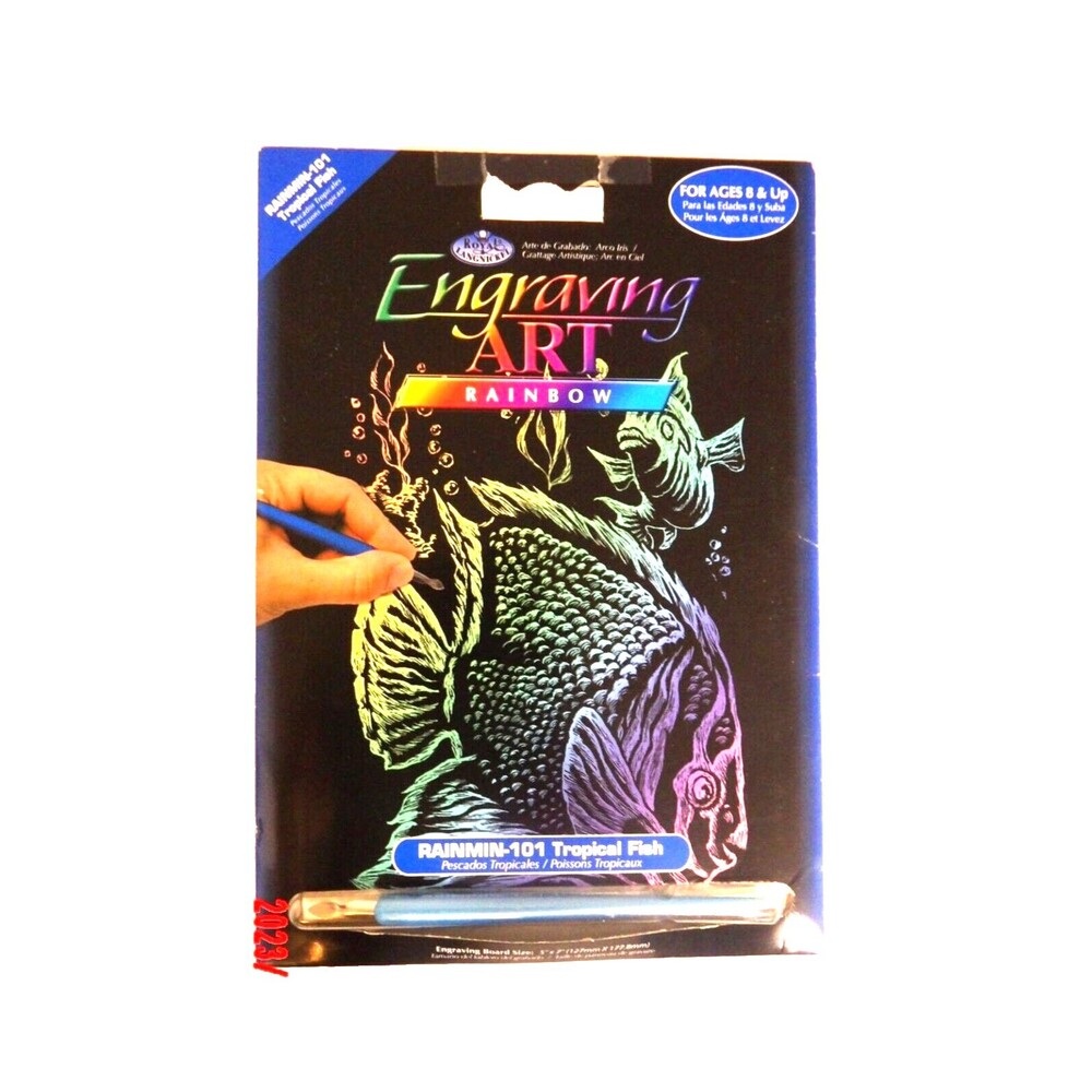 Engraving Art Rainbow Tropical Fish Rainmin-101 New 5x7 Foil ROYAL LANGNICKEL
